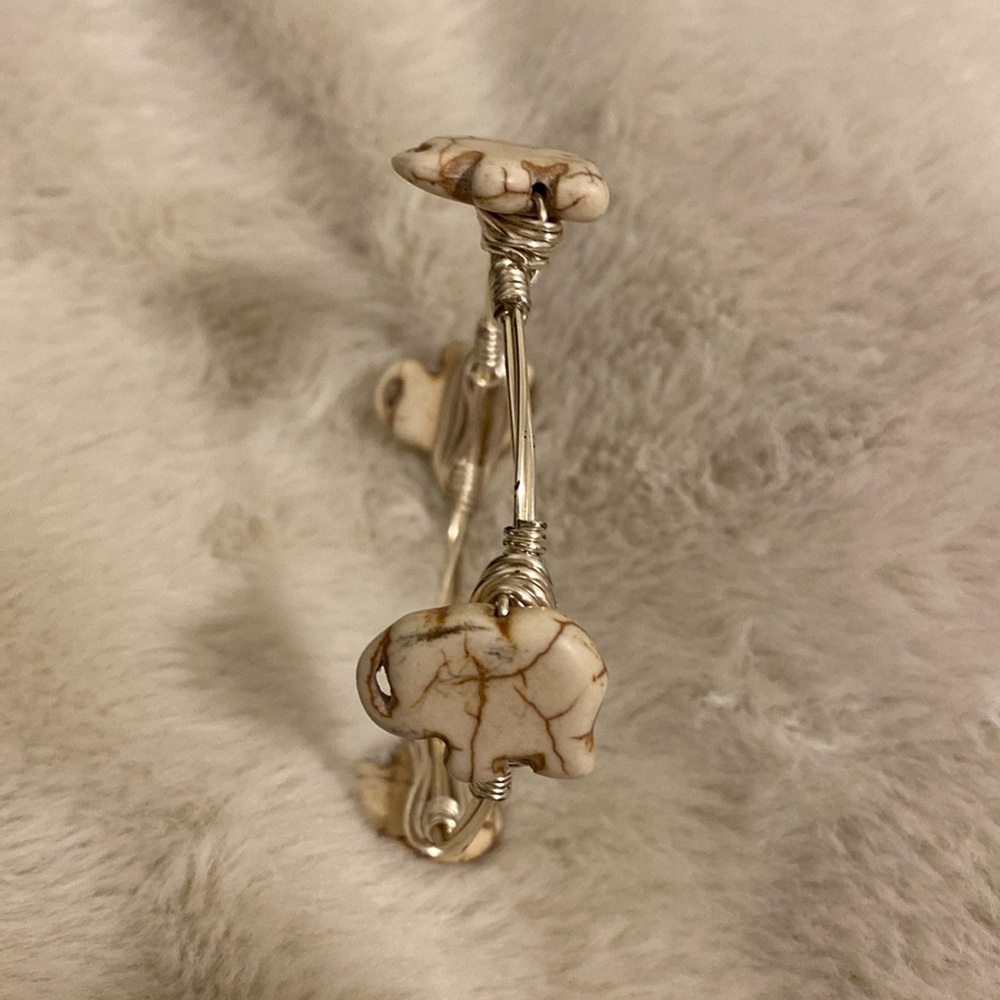 Elephant Wire Wrapped Bracelet